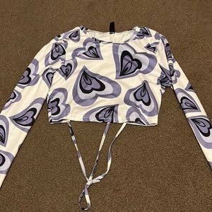 Purple Heart Crop Top